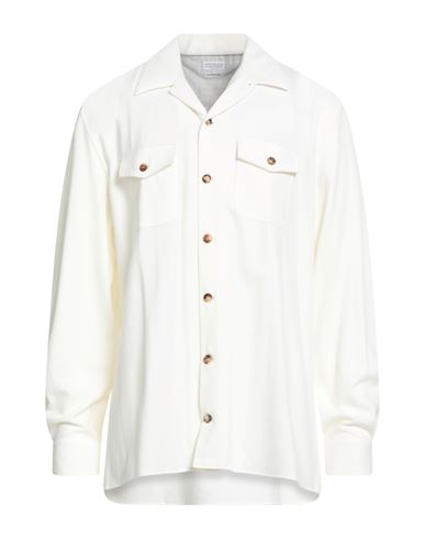 Brunello Cucinelli Man Shirt Cream Size Xl Cotton In White