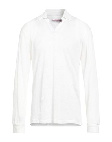 Orlebar Brown Man Polo Shirt White Size Xl Linen In Neutral