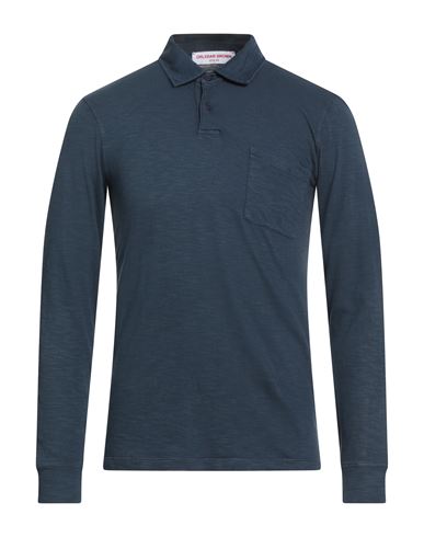 Orlebar Brown Man Polo Shirt Navy Size S Cotton In Blue