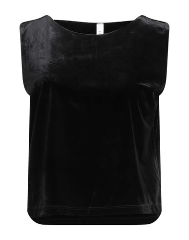 Tensione In Woman Top Black Size M Polyester, Elastane In Black