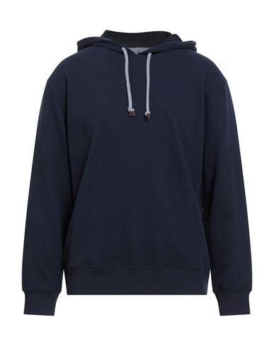 Brunello Cucinelli Man Sweatshirt Navy Size M Cotton In Blue