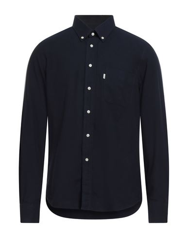 Barbour Man Shirt Midnight Blue Size S Cotton In Blue