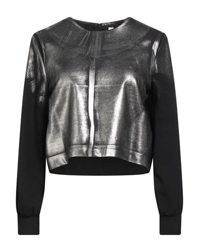 Tensione In Woman T-shirt Black Size M Viscose, Nylon, Elastane In Black