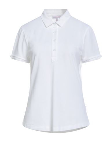 Orlebar Brown Woman Polo Shirt White Size 12 Polyester, Cotton, Elastane In White
