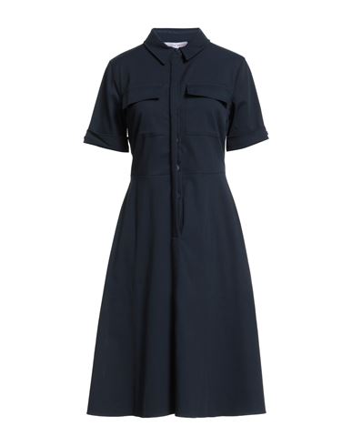 Orlebar Brown Woman Midi Dress Midnight Blue Size 12 Polyester, Cotton, Viscose, Elastane In Blue