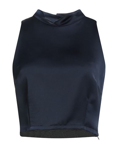 Tensione In Woman Top Navy Size M Polyester In Blue