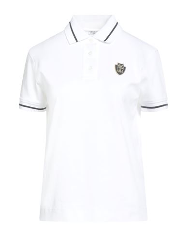 Brunello Cucinelli Woman Polo Shirt White Size 3xl Cotton In White