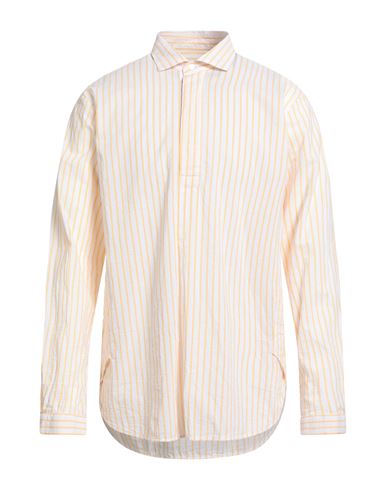 Brian Dales Man Shirt Yellow Size 17 Cotton, Linen In Multi