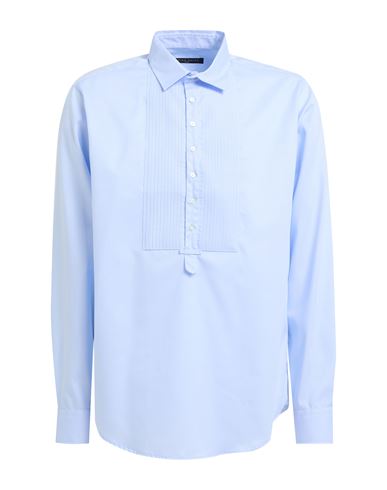 Brian Dales Man Shirt Sky Blue Size 17 ½ Cotton In Blue