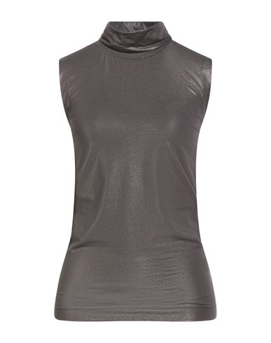 Brunello Cucinelli Woman Top Chocolate Brown Size Xl Cotton, Viscose, Elastane, Brass In Brown