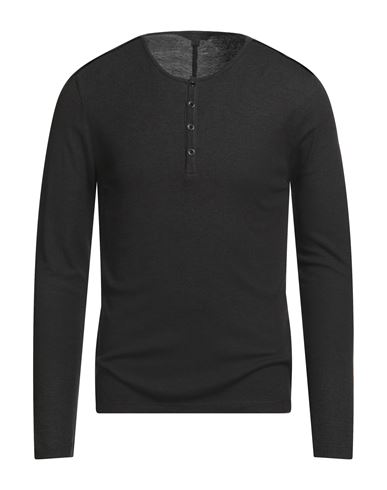 John Varvatos Man T-shirt Grey Size Xxl Lyocell, Wool In Black
