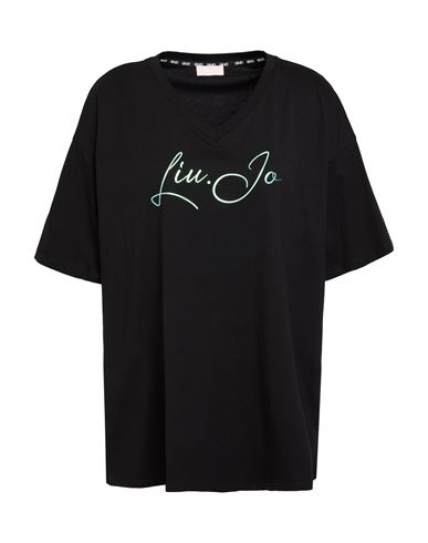 Liu •jo Woman T-shirt Black Size S Cotton In Black