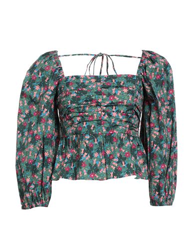 Weekend Max Mara Woman Top Green Size 14 Cotton In Multi