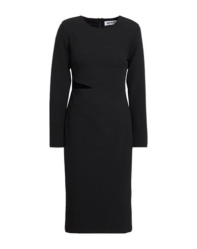 Ice Play Woman Midi Dress Black Size 4 Polyester, Viscose, Elastane In Black