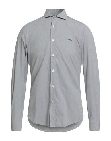 Harmont & Blaine Man Shirt Military Green Size L Organic Cotton In Gray