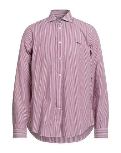 Harmont & Blaine Man Shirt Burgundy Size Xxl Cotton In Multi