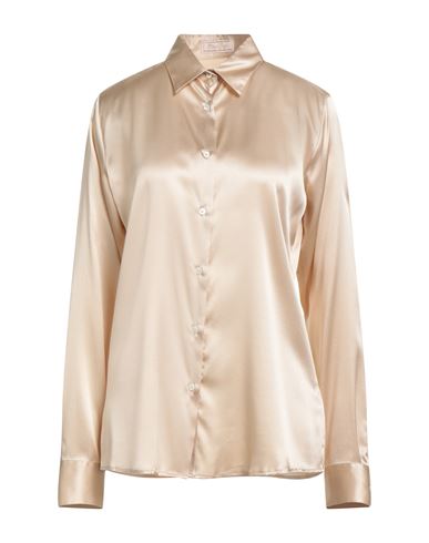 Alexingh Woman Shirt Beige Size 8 Silk In Neutral