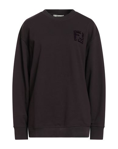 Fendi Woman Sweatshirt Plum Size L Cotton In Brown