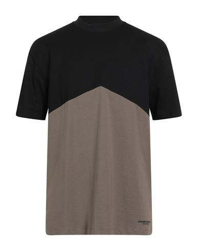 Armani Exchange Man T-shirt Khaki Size L Cotton In Gray
