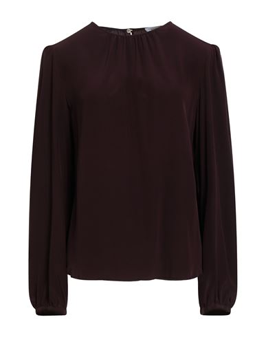 Barba Napoli Woman Top Burgundy Size 8 Silk In Black