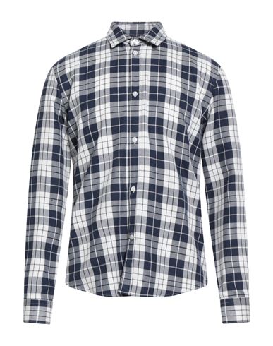 Dondup Man Shirt Midnight Blue Size L Polyester, Viscose In Blue