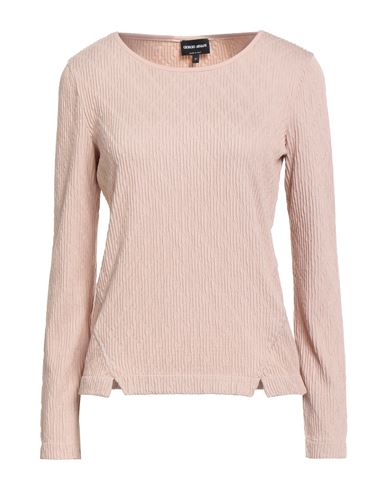 Giorgio Armani Woman T-shirt Light Pink Size 12 Viscose, Polyamide, Cashmere, Elastane In Pink