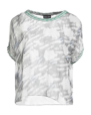 Giorgio Armani Woman Top Charcoal Size 10 Silk In Gray