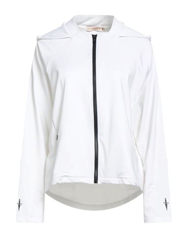 Paciotti Woman Sweatshirt Off White Size L Polyester, Elastane In White