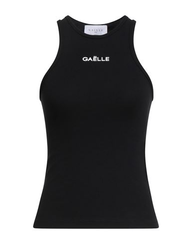 Gaelle Paris Gaëlle Paris Woman Tank Top Black Size 3 Cotton, Elastane In Black