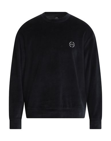 Armani Exchange Man Sweatshirt Midnight Blue Size L Cotton, Polyester In Blue