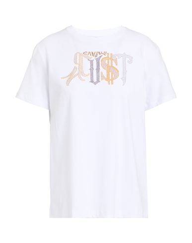 Just Cavalli Woman T-shirt White Size S Cotton In White