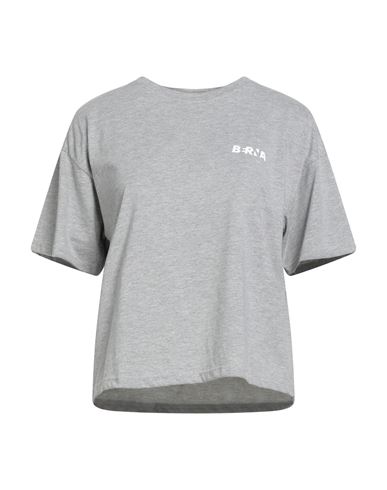 Berna Woman T-shirt Grey Size L Cotton In Gray