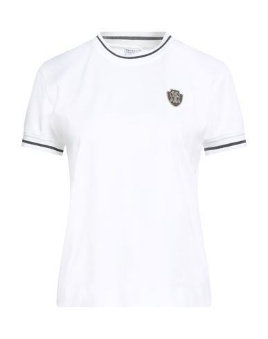 Brunello Cucinelli Cotton Interlock T-shirt With Logo In Multi