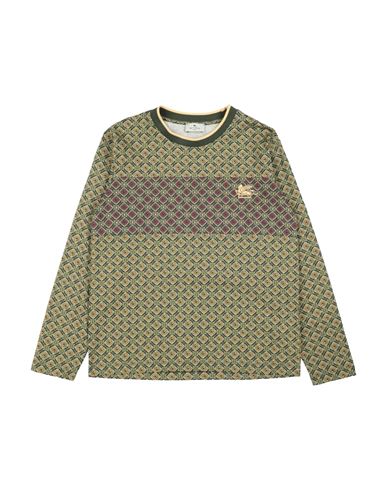 Etro Toddler Boy T-shirt Military Green Size 6 Cotton, Viscose In Green