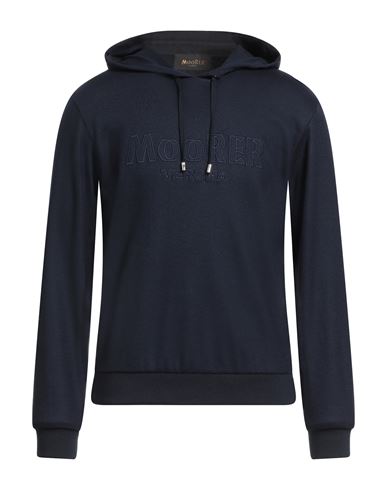 Moorer Man Sweatshirt Midnight Blue Size 44 Virgin Wool In Black