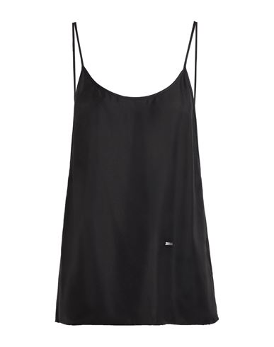Dsquared2 Woman Top Black Size 8 Silk In Black