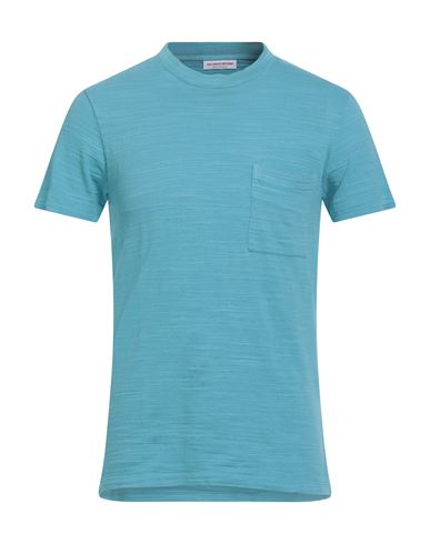Orlebar Brown Man T-shirt Light Blue Size S Cotton In Blue