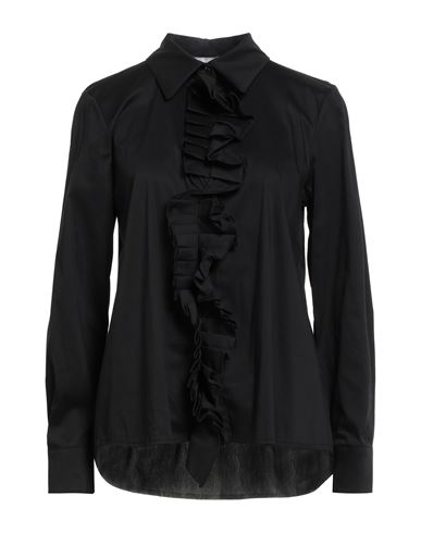 Motel Woman Shirt Black Size S Cotton, Polyamide, Elastic Fibres In Black