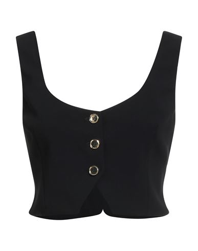 Pinko Woman Tailored Vest Black Size 4 Polyester, Elastane In Black