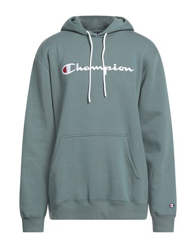 Champion Man Sweatshirt Sage Green Size Xxl Cotton, Polyester In Green