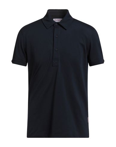 Orlebar Brown Man Polo Shirt Midnight Blue Size Xxl Polyester, Cotton, Elastane In Blue