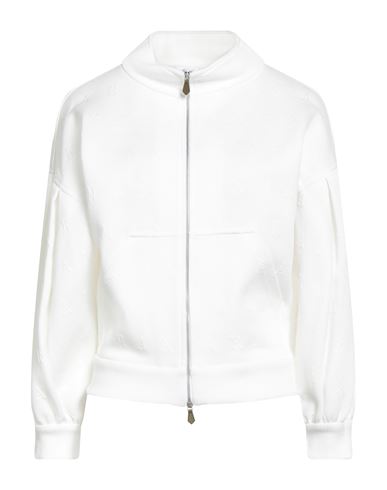 Max Mara Woman Sweatshirt White Size 0 Cotton, Polyamide In White