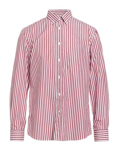 Brunello Cucinelli Man Shirt Brick Size L Cotton In Pink
