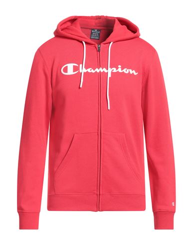 Champion Man Sweatshirt Red Size M Cotton, Polyester In Red
