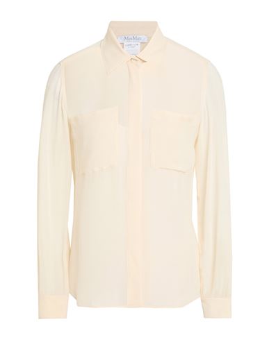 Max Mara Woman Shirt Cream Size 10 Silk In Neutral