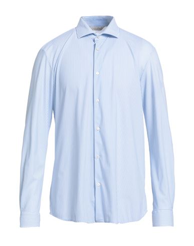 Brian Dales Man Shirt Azure Size 17 Nylon, Elastane In Blue