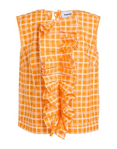Hache Woman Top Orange Size 8 Cotton In Orange