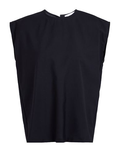 Hache Woman Top Navy Size 6 Virgin Wool In Black