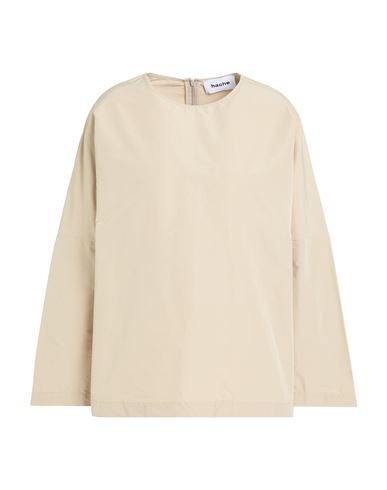 Hache Woman Top Beige Size 6 Cotton, Polyester In Neutral