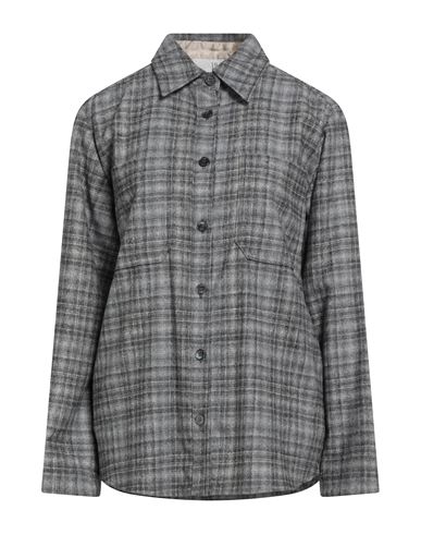 19.70 Nineteen Seventy Woman Shirt Grey Size 10 Virgin Wool, Polyester, Viscose, Polyamide, Elastane In Gray